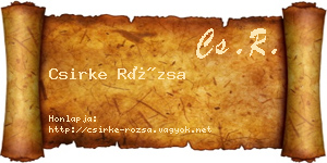 Csirke Rózsa névjegykártya